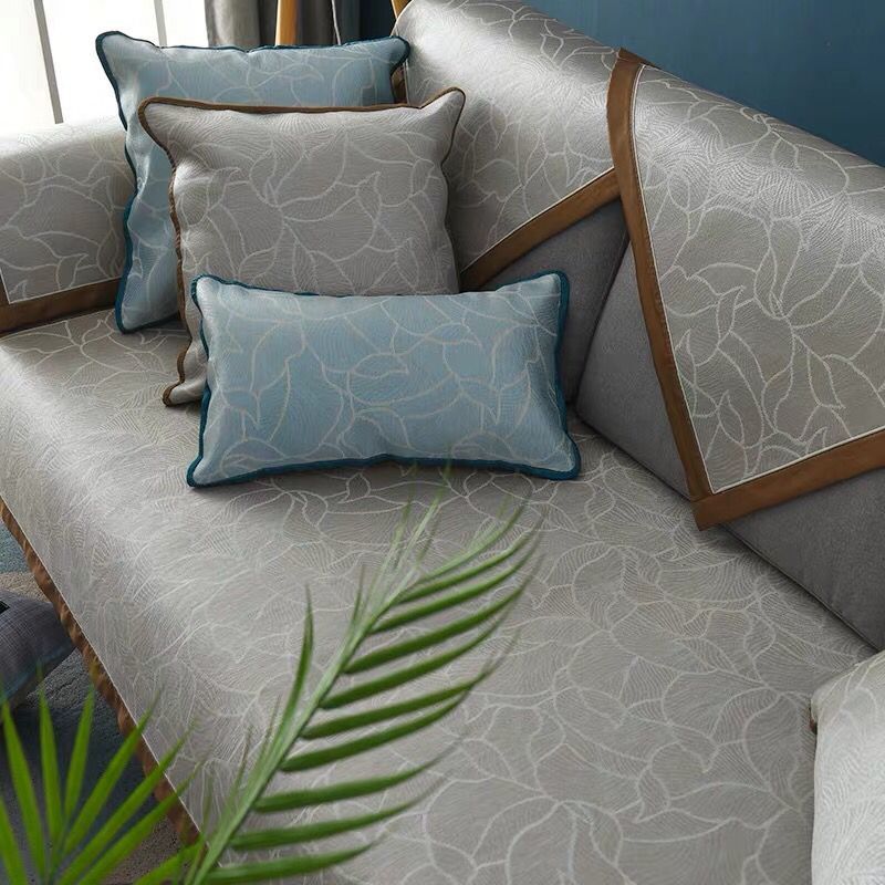 

Летняя подушка для дивана, крутой коврик, подушка из ткани ледяного шелка, минималистский современный противоскользящий чехол для дивана, «все включено» и полностью покрытое 60*60