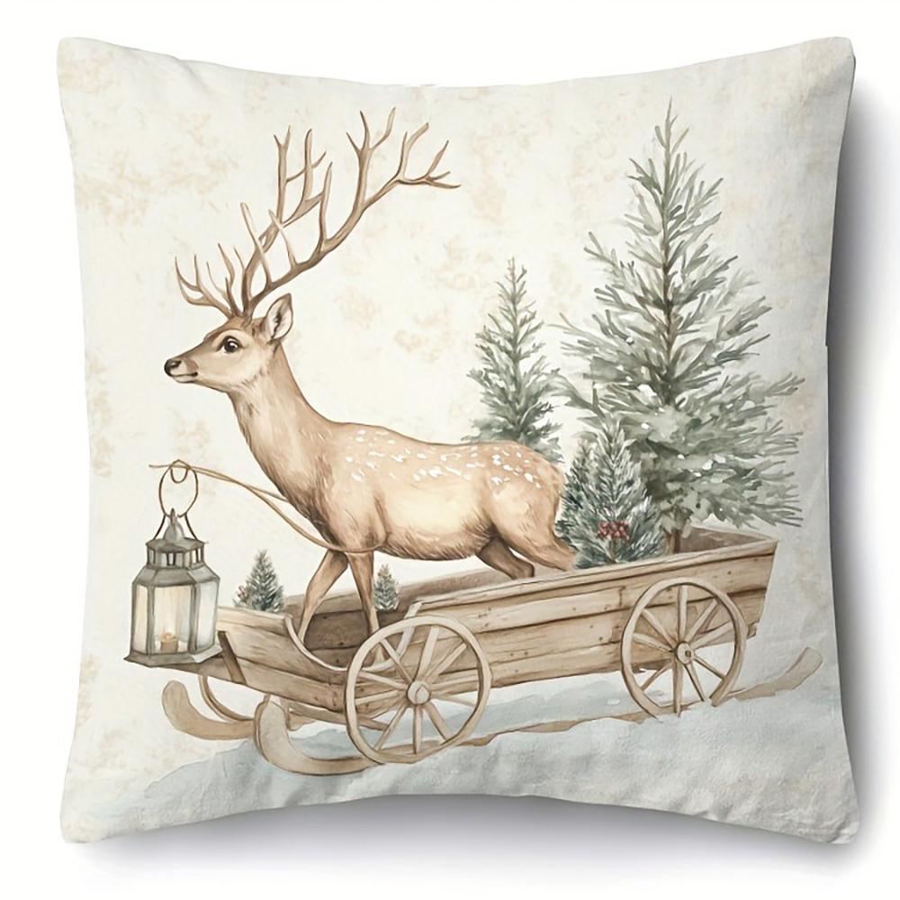 

Christmas-themed Pillowcases: Warm, Cozy, and Festive Designs - Let It Snow, Warm Winter Wishes home room decoration 45x45cm