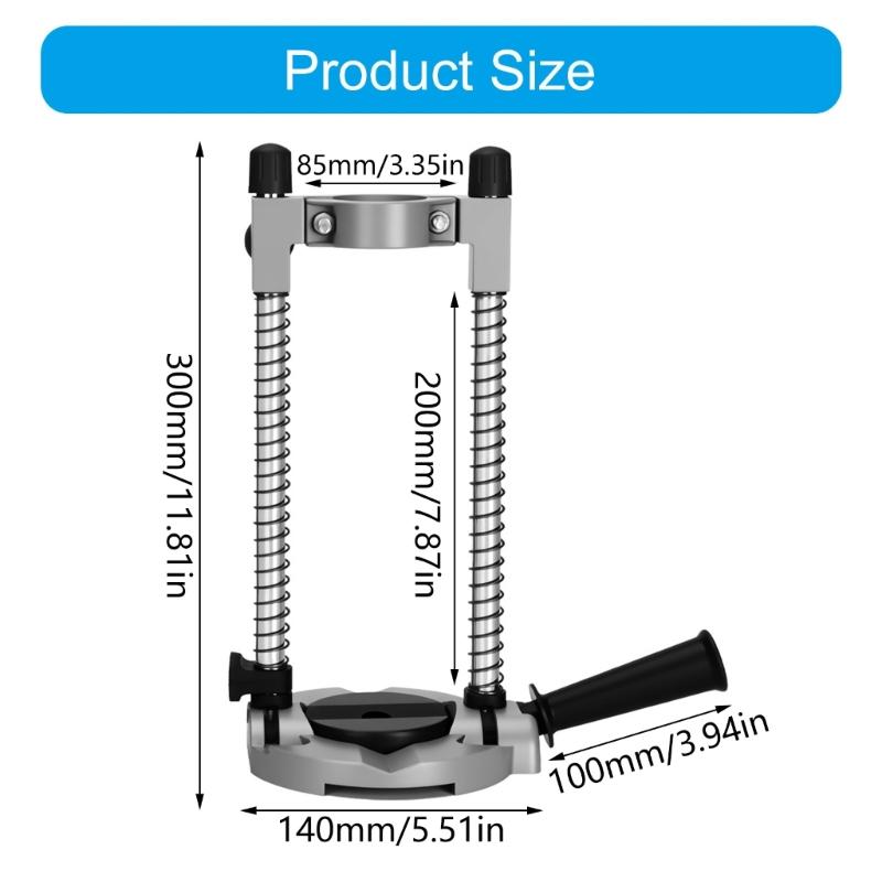 Portable Drill Stand Stable Support for Accurate Vertical and 45 Degree Angles Drilling in Various Projects