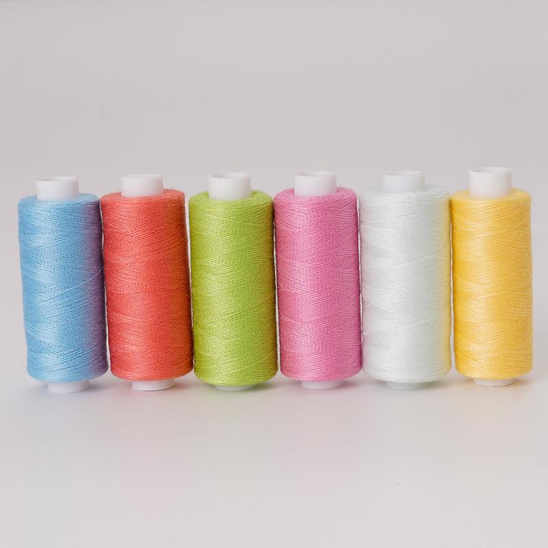 Colorfast Handmade 400-Yd Hand Sewing Thread: 6 Spools of 402 Colored Polyester Threads