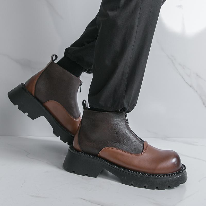 Fashion 38-46 Casual men's boots Designer Fashion Style Leisure Trend Party Outdoor street Warm autumn winter High top leather shoes