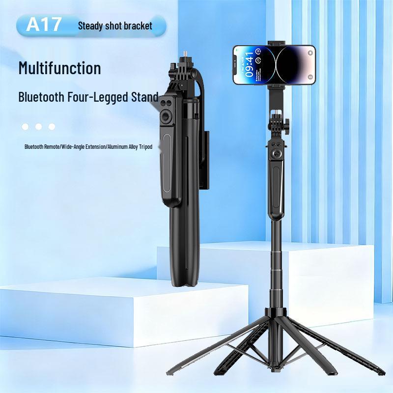 1.8m Bluetooth Selfie Stick Tripod with Gimbal, Charger & Live Streaming Mount for Outdoor Floor Phone Use