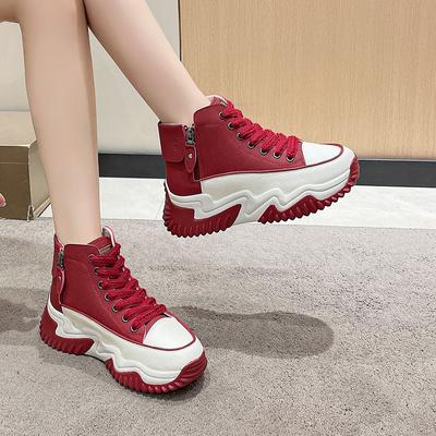 Thick Soled Fashionable Casual Women's Shoes High Top Casual Sports Shoes