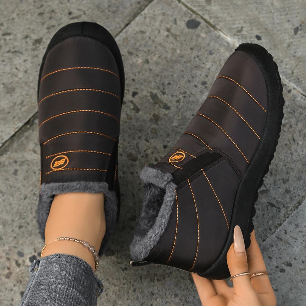 Neue Baumwollstiefel in Übergröße, gefütterte und verdickte Schneestiefel, thermische Freizeitschuhe