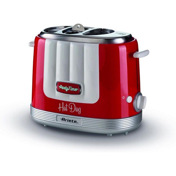 Appareil à hot dog - ARIETE - 206 - 650 W - 4 compartiments - Rouge