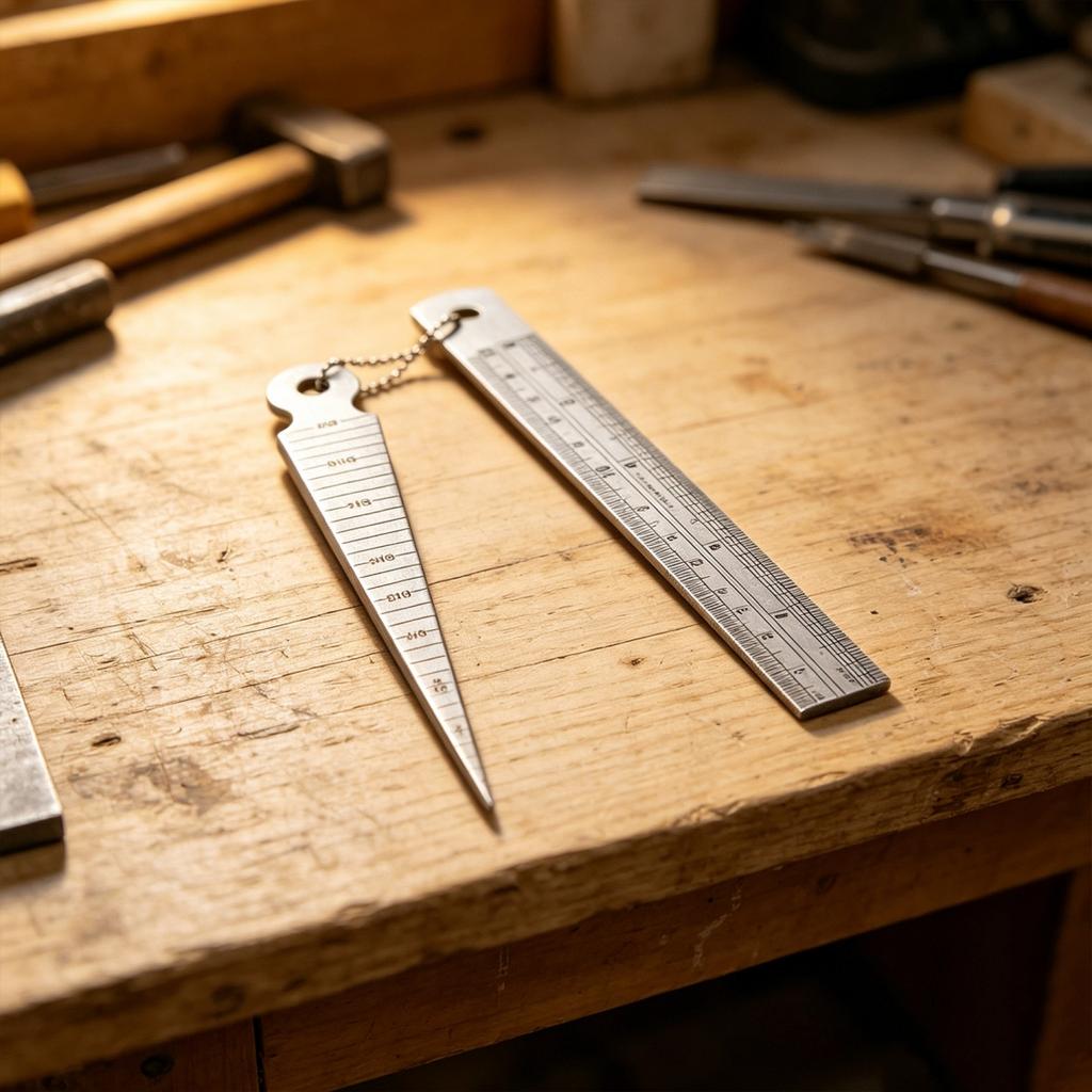Depth Ruler Ruler Taper Feeler Gauge Gage Stainless steel 1-150mm Silver