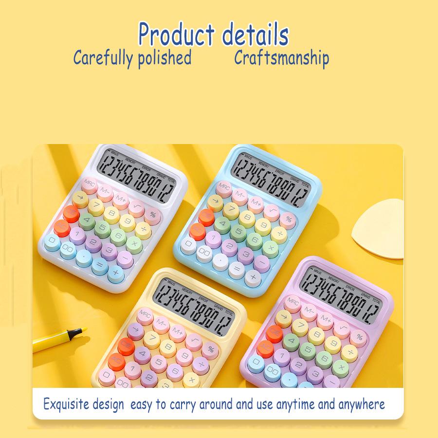 12 Digit Large Screen Calculator for Students Office Financial Calculator Back To School Teaching Supplies Financial Accounting Tools