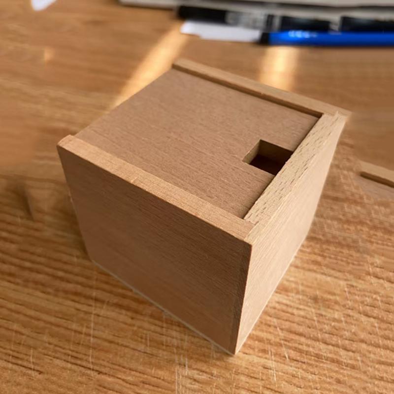 Magic IQ Oblique Placement of Blocks Wooden Puzzles Box for Adults Kids Brain Teaser Smart Logic Test Edcuational Toys