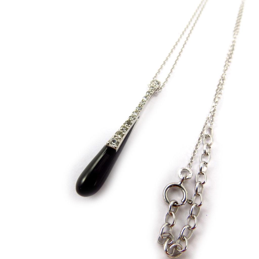 Altesse [K4786] - Sølv halskjede 'Goddess' svart sølv