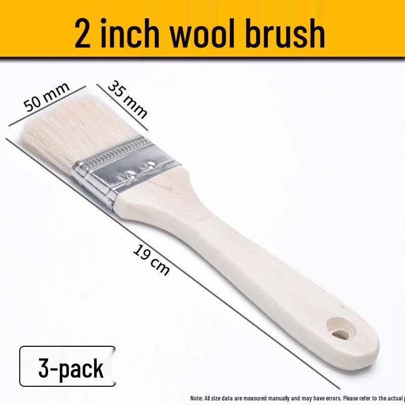 Traceless Soft Lamb Wool and Bristle Brush for Baking, Paint Coating, and Barbecue