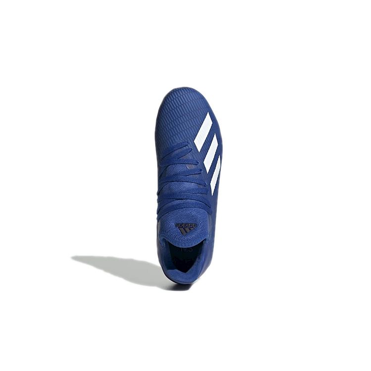 Adidas X 19.3 Round Toe Lace-Up Durable Low-Top Soccer Shoes Kids Soccer Shoes Blue EG1495