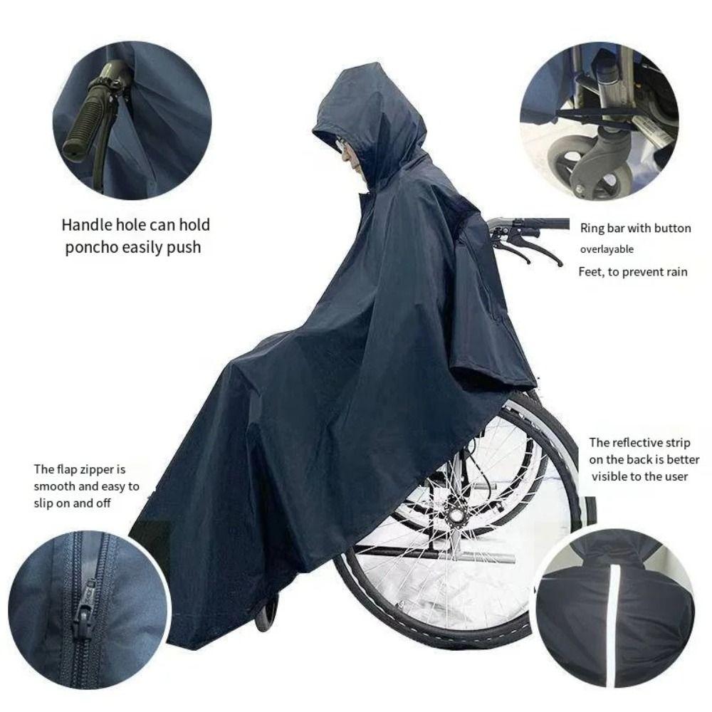 Wiederverwendbarer Rollstuhl-Wasserdichter Poncho Packbare Regenabdeckung für Rollstuhl Senioren