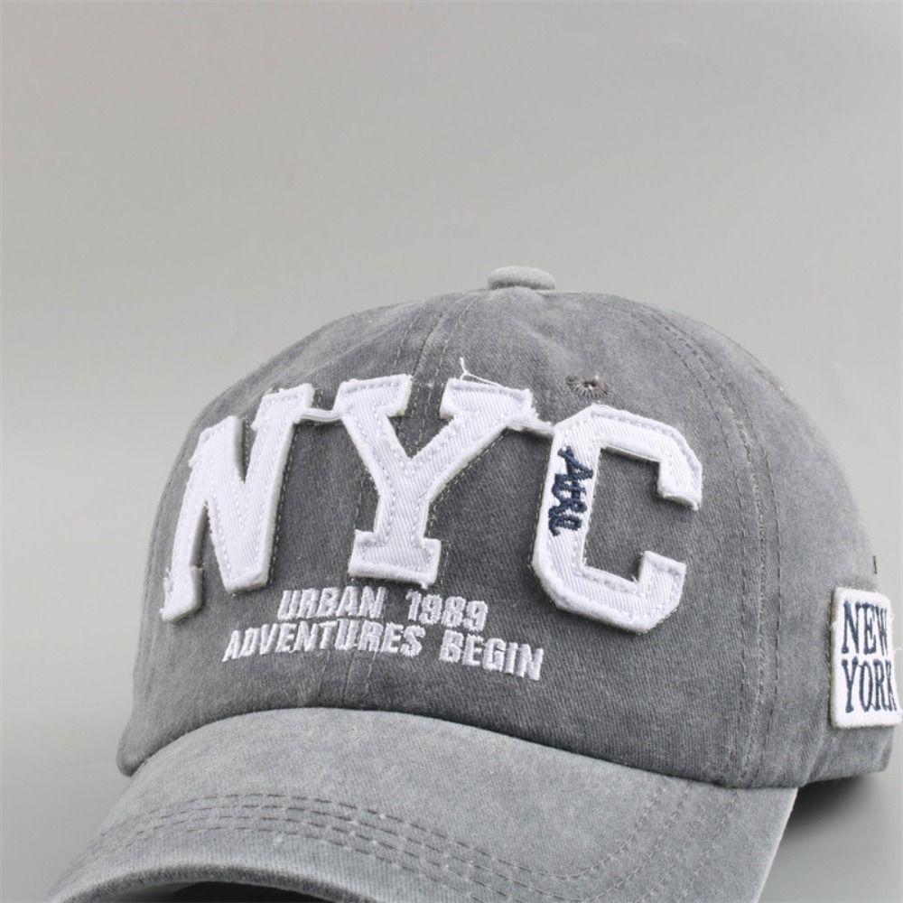 NEW YORK NYC Embroidery Baseball Cap Washed Snapback Baseball Cap For Man Women Outdoor Sports