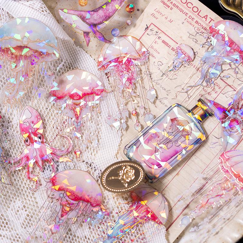 20pcs Underwater World Stickers PET Material Decor Sticker Diary Album Scrapbooking Material Junk Journal Supplies