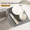 Silicone Non-Slip Drain Mat & Insulation Kitchen Pad - Large Countertop Placemats & Cutting Boards