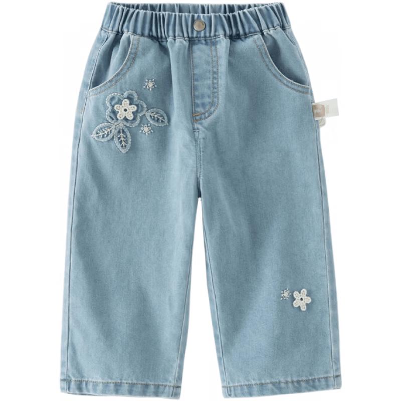 DAVE & BELLA Girls Spring Wide-Leg Denim Pants 100cm синий