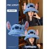 Chapéu de Pescador de Lã Disney Stitch Feminino 2025 Novo Outono Inverno Chapéu Balde Quente Moda Chapéu Versátil Emagrecimento Facial