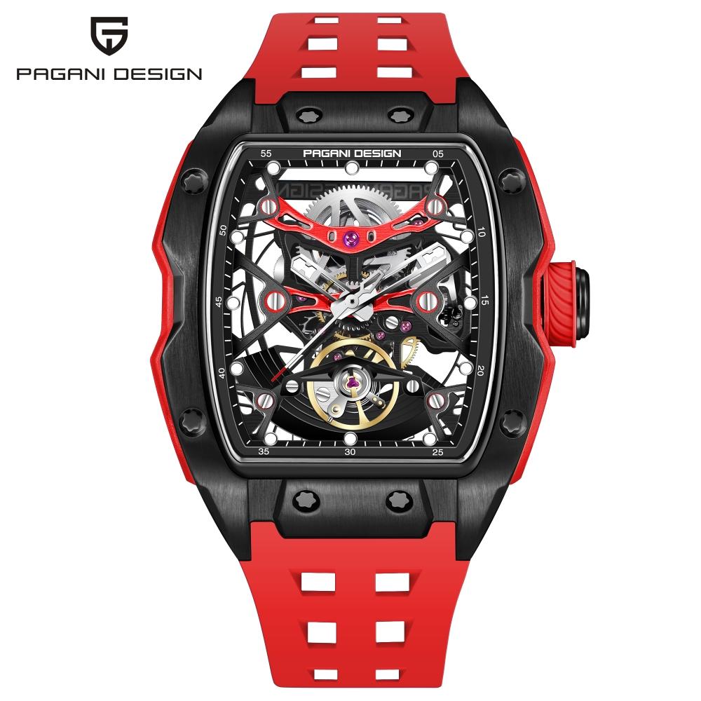 PAGANI DESIGN 42MM New Alien Hollow Back Transparent Movement Luxury Men Watch Sapphire Glass Automatic Men Watches For Men