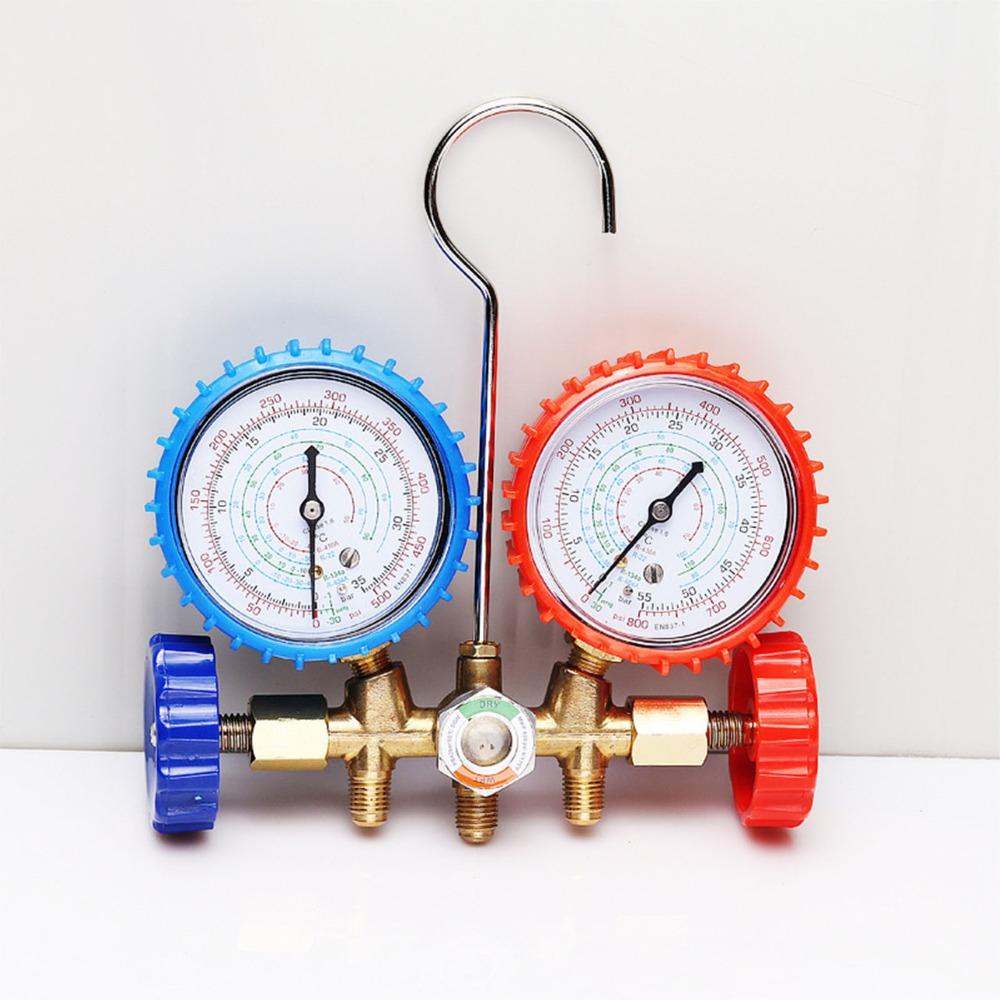 Alloy AC Manifold Gauge Set Refrigeration Auto Kit  Conditioning Pressure Leak Testing