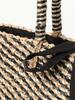 BEAMS LIFE STORE by BEAMS BAGMATI Abaca Tote Bag, Women's, Natural/Black, One Size