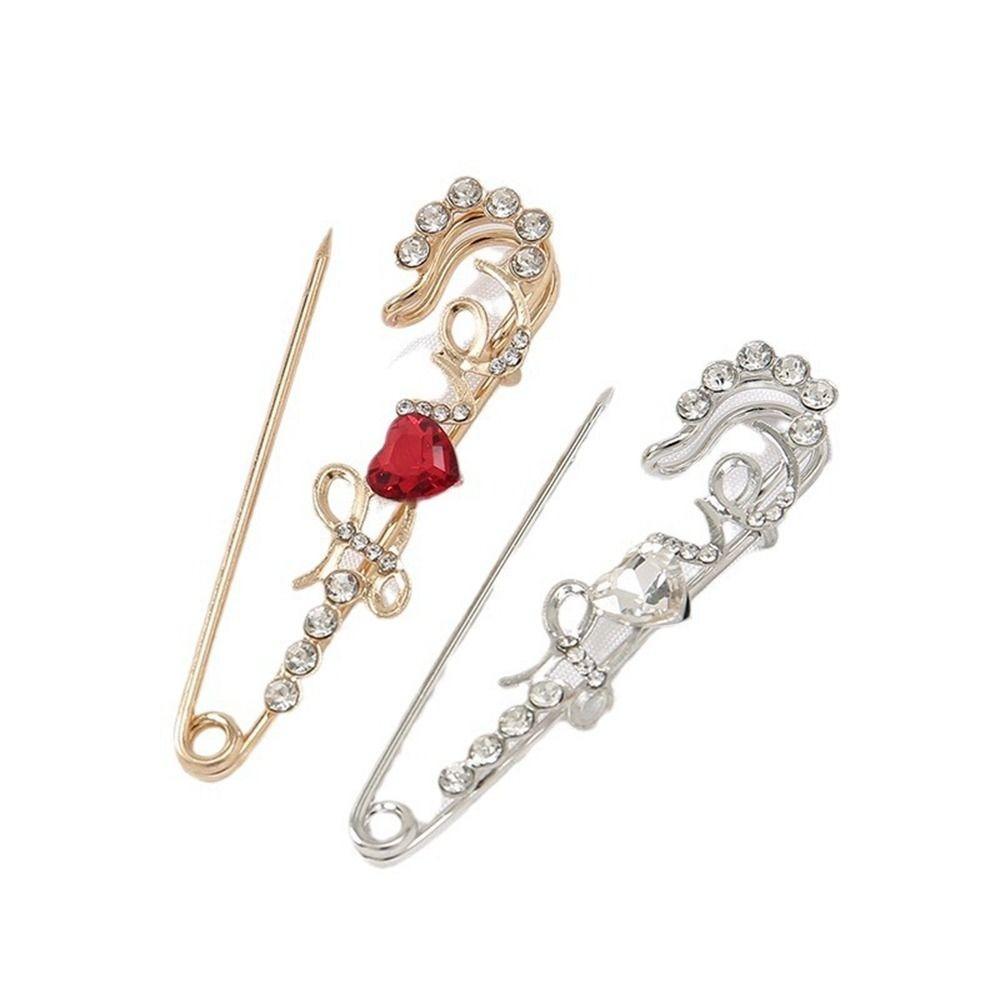 Pearl Decoration Detachable Pearl Brooch Fastener Pins Safety Pins Pants Pin Decorative Clips Detachable Design