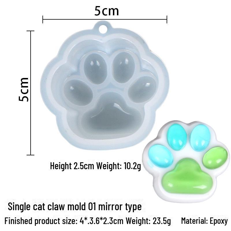 DIY Pazur kota silikonowa forma do robienia kolczyków i breloków