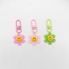 Colorful Sunflower Smiley Face Keychain – Fresh & Cute Bag Charm