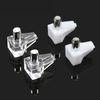 10Pcs Hardware Board Support White Transparent 5mm Stud Thread Shelf Support Furniture Accessories with Metal Pin Plastic Pegs