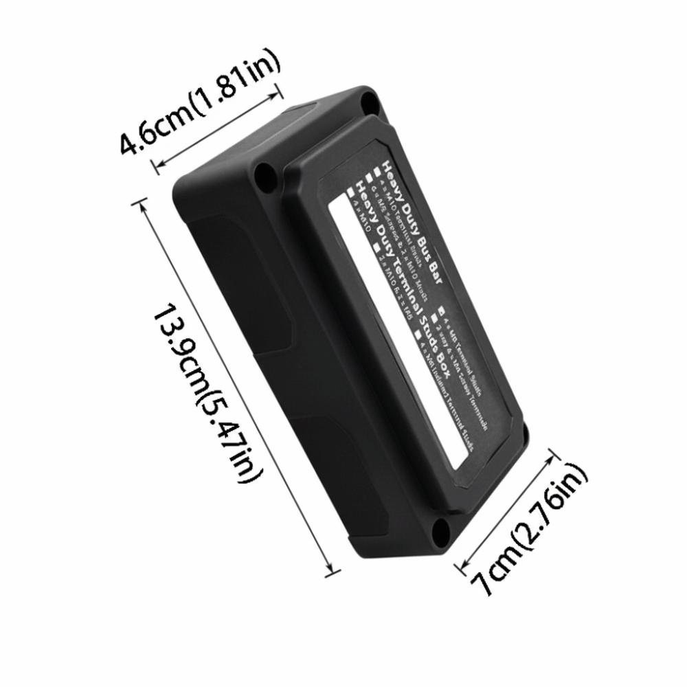 Heavy-Duty Modular Design DC 48v Distribution Block 4 Terminal Studs Power Distribution Block  RV