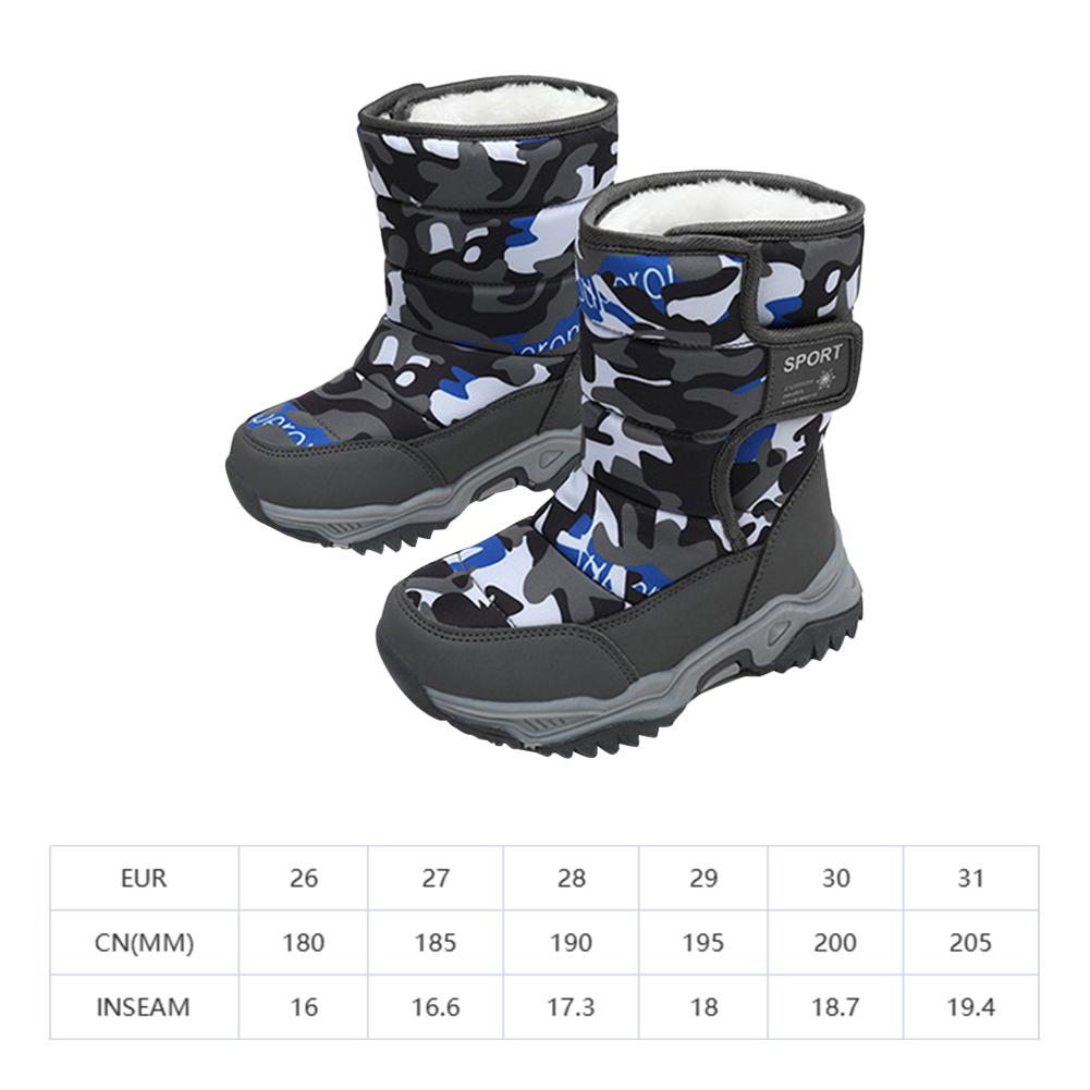 Kids Snow Boots Warm Anti-Slip Winter Shoes Toddler Winter Outdoor Boots for Boys Girls for Outdoor Skiing