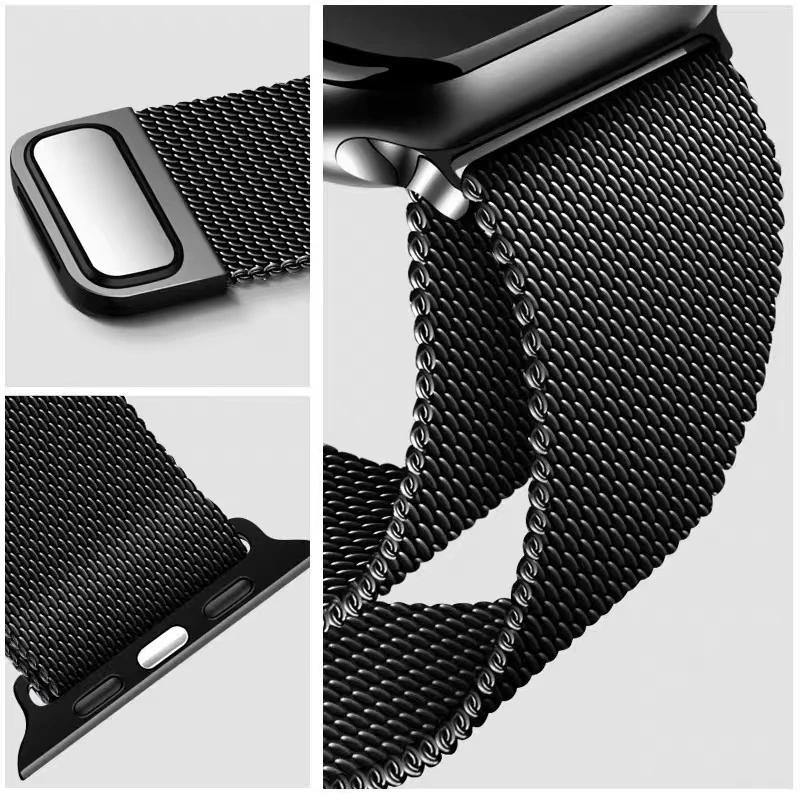 Milanese Loop Strap for Apple Watch Ultra 49mm 10 42mm 46mm 9 8 7 45mm 41mm Metal Breathable Band for IWatch 6 5 4 3SE 44mm 40mm
