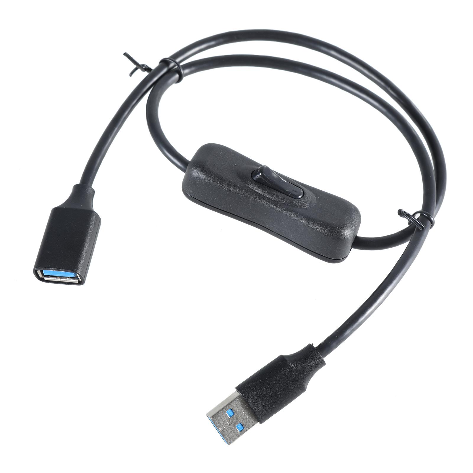 

Удлинительный кабель USB 3.0 с выключателем питания, высокоскоростной передачей данных и зарядкой, светодиодный светильник для USB-вентилятора 60CM