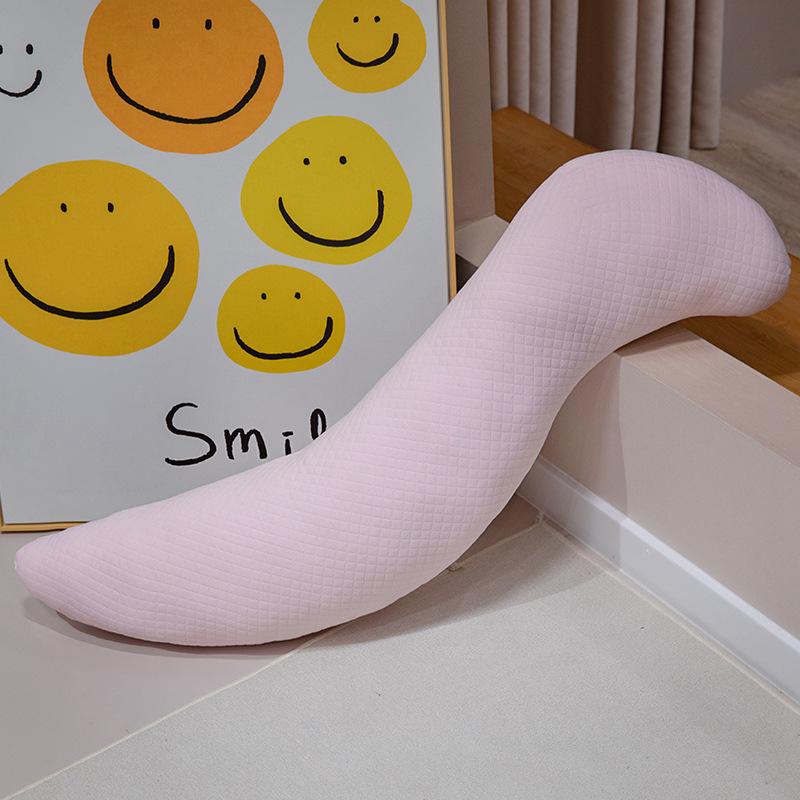 

Cute Cool Cold Peas Shaped Seahorse Pillow Plush Toy Pregnant Women Sleep Long Pink,100cm/39.37in