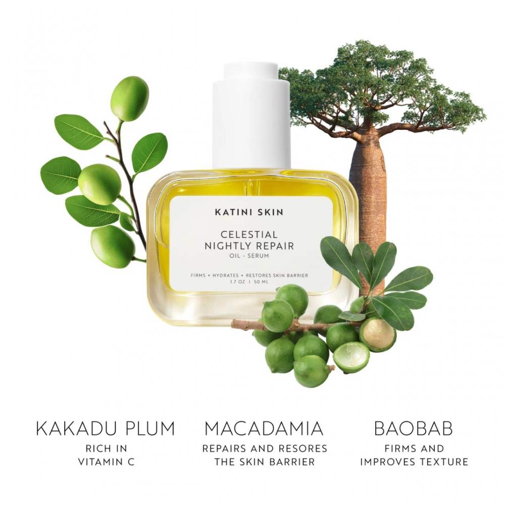 Katini Skin Celestial Nightly Skin Repair Oil Serum 1.7 Oz 50 Ml