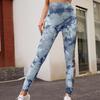 Cross-Border Tie-Dye Hip-Lifting Hollow Yoga Leggings: Slim Fit, Sports & Cycling Pants