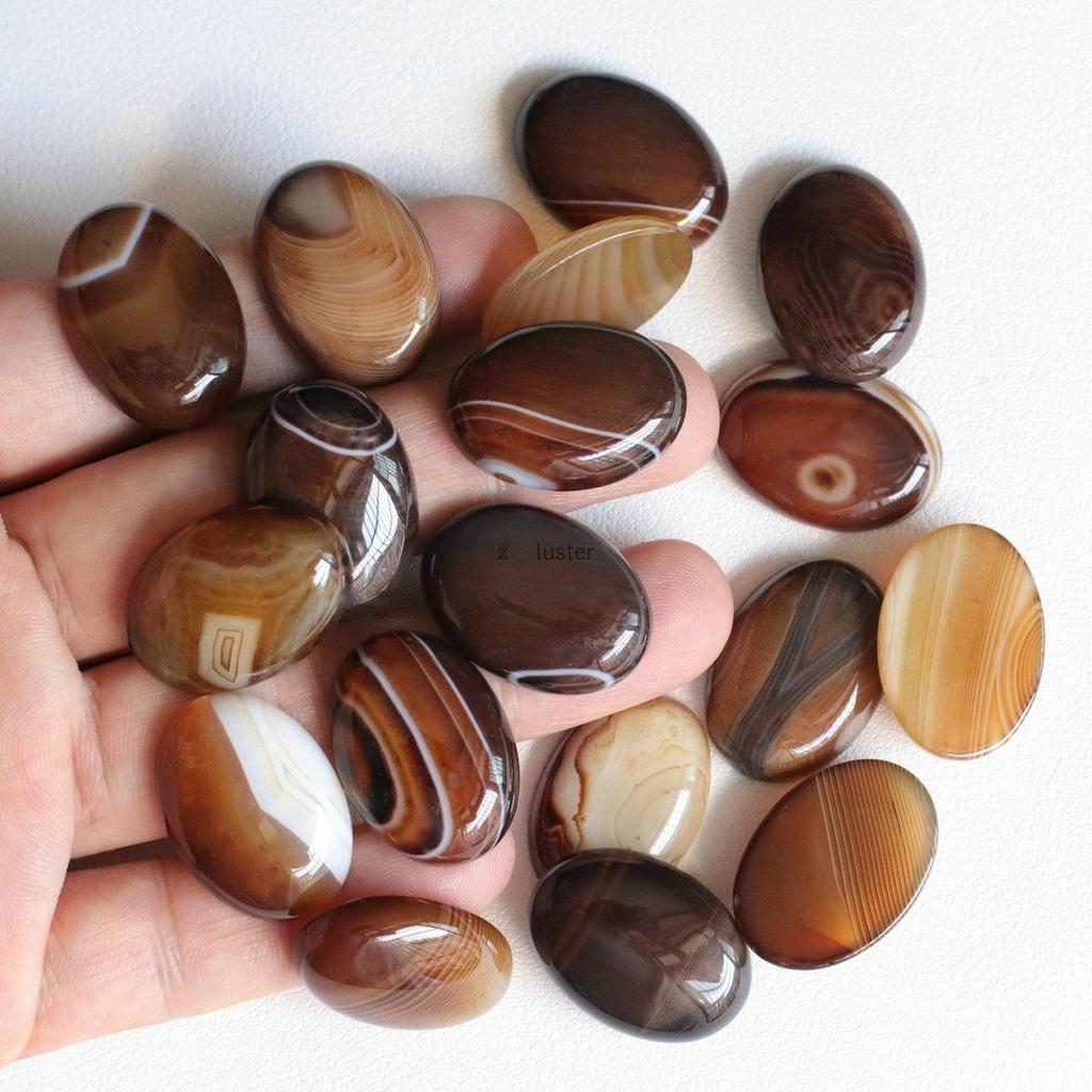 18x25mm Oval Yellow Topaz Agate Egg-Shaped Necklace Ring Jewelry Accessory