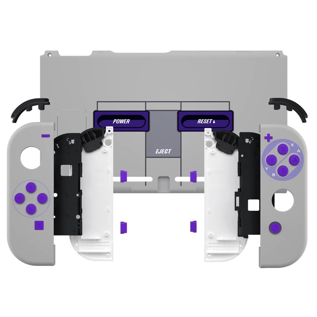 Custom DIY Replacement Case Shell Compatible with eXtremeRate Back Plate Compatible with Retro Design Switch Holder Handle Controller Housing