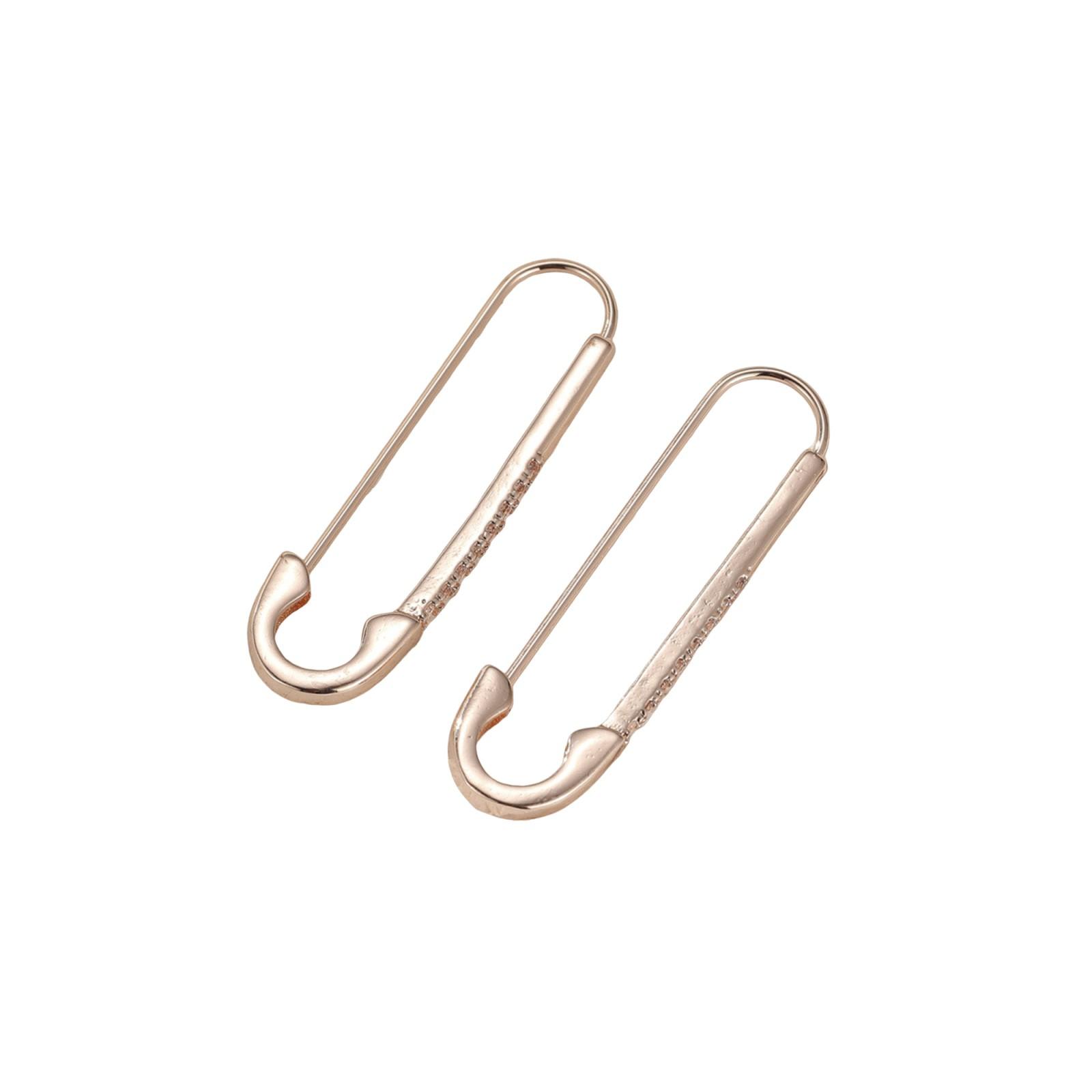 

Женская мода Индивидуальные медные циркониевые серьги в форме скрепки Серьги с пряжкой One Size розовый