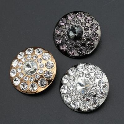 1pcs Handmade Decorative Rhinestone Metal Buttons for Sewing On Fur Coats Garment Accessories
