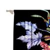 2PC Home Decoration Curtains With Black Background Flowers And Rod Pocket Curtains, Kitchen, Coffee Shop, Living Room, Balcony