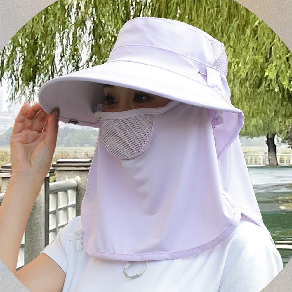 Wide Brim Bucket Hat Anti-UV Mountaineering Caps Large Fisherman Hat  Man