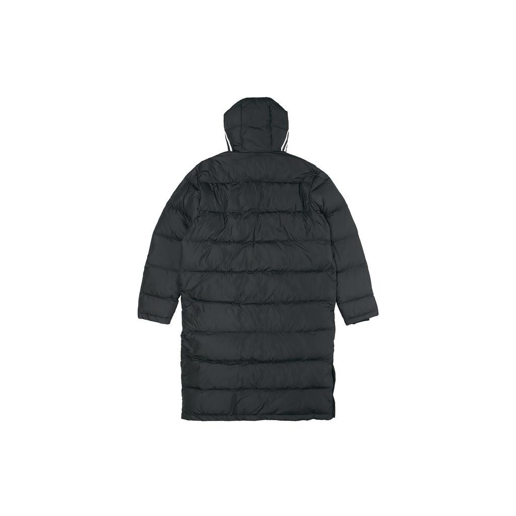 Adidas Originals Long Down Jacket With Side Stripe Logo Print Men Outerwear Black HI4658