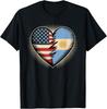 Half American Argentinian Roots USA Argentina T-Shirt