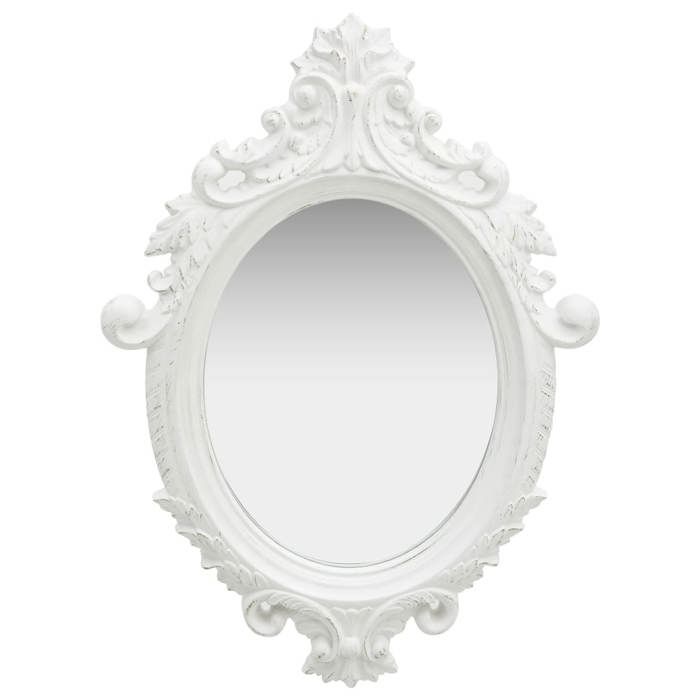VidaXL Miroir mural style château 56x76 cm Blanc 320356