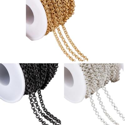 Sturdy Copper O Ring Chain With Intricate Embossing For DIY Jewelry Designers And Craft Enthusiasts