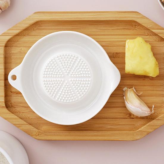 Yousheng Ceramic Grinding Bowl Handheld Spice Flavor Grinder Portable Ginger Grater for Grinding Wasabi Juicy Fruits Cheese