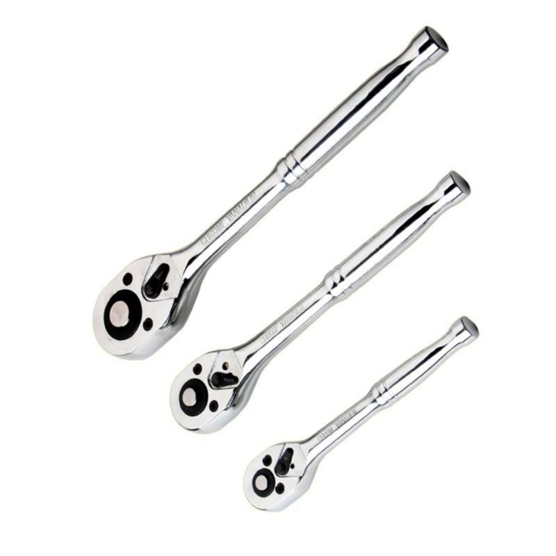 652F 3Pcs Ratchet Wrench 3/8 1/4 Ratchet Tool for Tight Space Automotive Repair Home Improvement Easy Socket Wrench