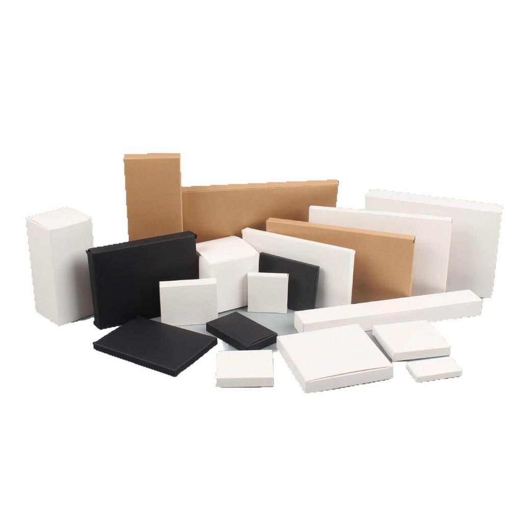 Thickened Rectangular White Paper Box - Multi-Size Customizable