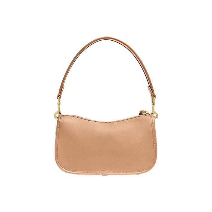 

Coach Swinger 20 Solid Color Zipper Closure Leather Underarm Bag Mahjong Bag Tote Bag Shoulder Bag Small Women bags Light-Brown C2643-B4NA Gift Box Set (Basic Set+Yellow Box)