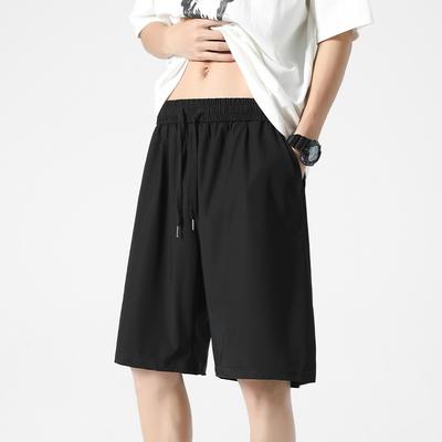 Shorts Men's Summer Thin Men's Quick Drying Five Quarter Pants Loose Ice Silk Pants for Casual Sports Wear